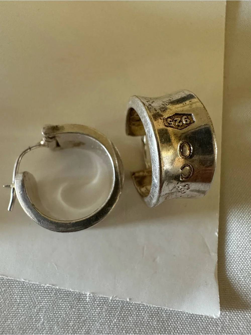 Tiffany & Co. Silver Hoop Hinge Earrings